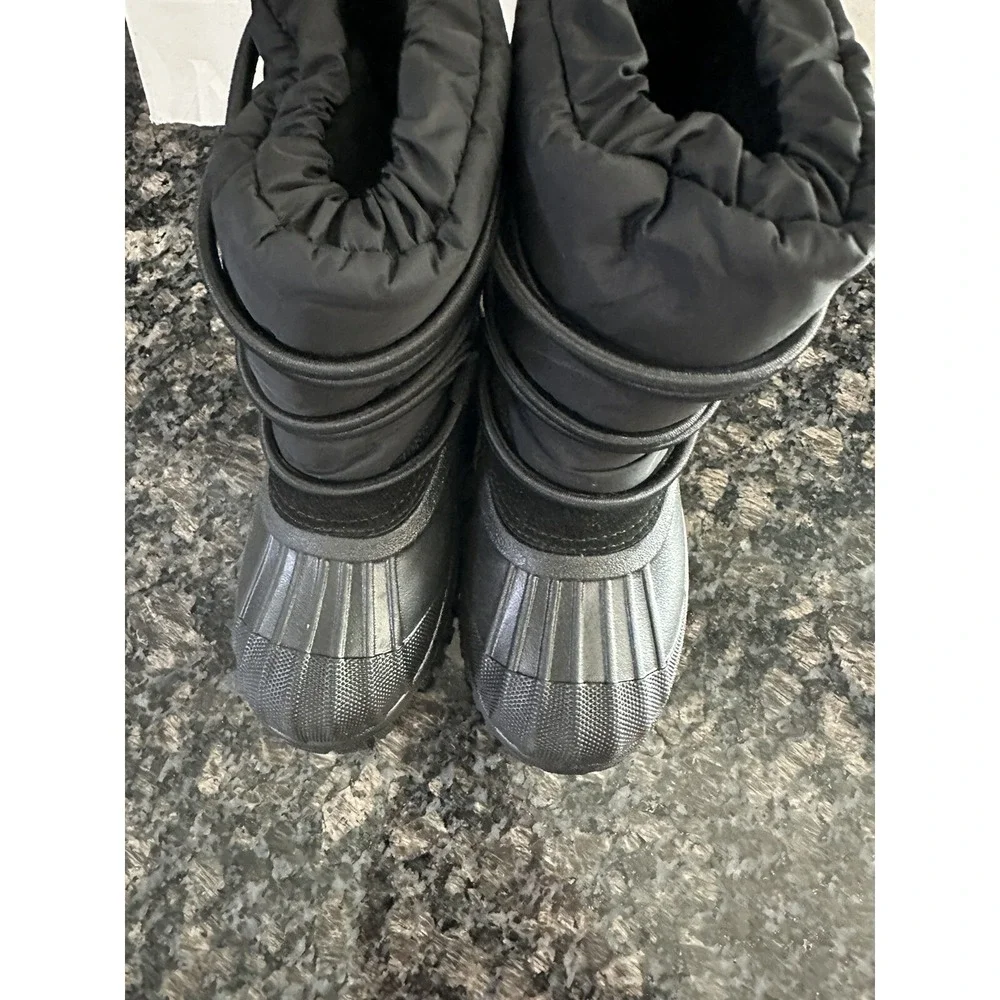 Moncler Chris Snow Boots Black Suede Nylon Duck Boots TG 28 US 10.5K kids shoes